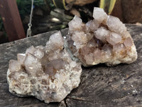 Natural Spirit Quartz Clusters x 2 From Boekenhouthoek, South Africa