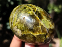 Polished Green Opal Palm Stones x 12 From Antsirabe, Madagascar