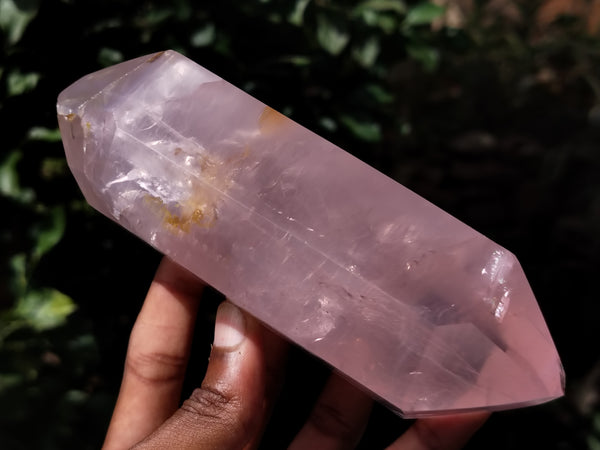 Polished Double Terminated Rose Quartz Points x 3 From Ambatondrazaka, Madagascar