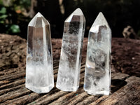 Polished Clear Quartz Crystals x 10 From Madagascar