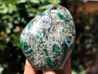 Polished Emerald Mica In Matrix Standing Free Forms x 6 From Mutoko, Zimbabwe