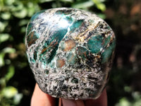 Polished Emerald Mica In Matrix Standing Free Forms x 6 From Mutoko, Zimbabwe