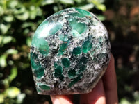 Polished Emerald Mica In Matrix Standing Free Forms x 6 From Mutoko, Zimbabwe