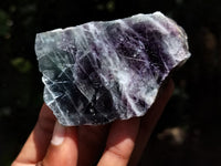 Polished On One Side Watermelon Fluorite x 10 From Uis, Namibia