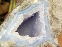 Natural Blue Lace Agate Geode Specimens x 2 From Malawi