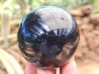 Polished Black Basalt Spheres x 5 From Antsirabe, Madagascar