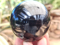 Polished Black Basalt Spheres x 5 From Antsirabe, Madagascar