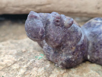 Hand Made Stone Hippo Carvings x 2 From Zimbabwe