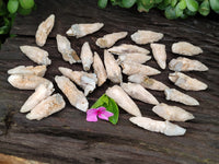 Natural Drusy Quartz Coated Calcite Pseudomorph Specimens x 70 From Lesotho