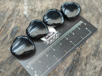 Polished Black Onyx Gemstone Hearts - sold per item - From China