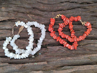 Hand Made Stone Bead Bracelets x 20 From Southern Africa