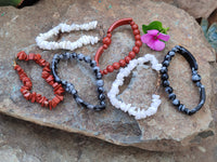 Hand Made Stone Bead Bracelets x 20 From Southern Africa