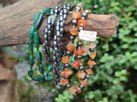 Hand Made Mixed Stone Bead Necklaces x 6 From South Africa