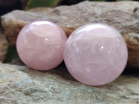 Polished Rose Quartz Spheres x 6 From Ambatondrazaka, Madagascar