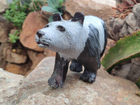 Hand Made Soapstone Panda Carving x 1 From Zimbabwe