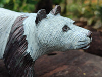 Hand Made Soapstone Panda Carving x 1 From Zimbabwe