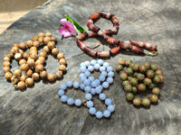 Hand Made Mixed Stone Bead Necklaces x 4 From Southern Africa