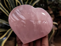 Polished Rose Quartz Gemstone Hearts x 5 From Ambatondrazaka, Madagascar