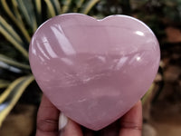 Polished Rose Quartz Gemstone Hearts x 5 From Ambatondrazaka, Madagascar