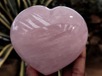 Polished Rose Quartz Gemstone Hearts x 5 From Ambatondrazaka, Madagascar