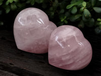 Polished Rose Quartz Gemstone Hearts x 5 From Ambatondrazaka, Madagascar