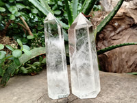 Polished Clear Quartz Crystals x 4 From Madagascar