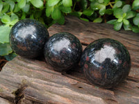 Polished Iolite Spheres x 6 From Ambatofinandrahana, Madagascar