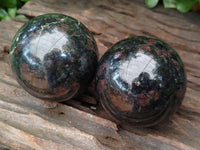 Polished Iolite Spheres x 6 From Ambatofinandrahana, Madagascar