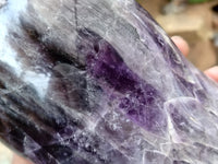 Polished Chevron Amethyst Standing Free Form x 1 from Ankazobe, Madagascar