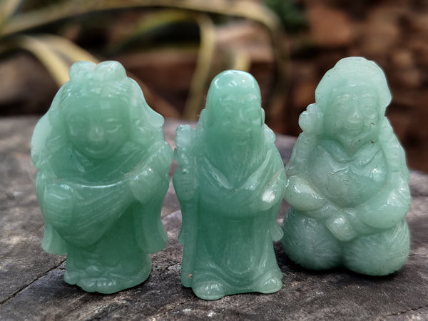 Hand Made Aventurine Gods x 7 From China