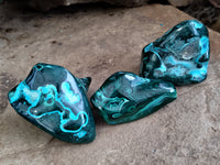 Polished Malacolla Free Forms x 12 From Congo