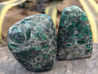 Polished Emerald Mica In Matrix Standing Free Forms x 6 From Mutoko, Zimbabwe