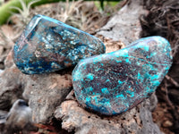 Polished Shattuckite Free Forms x 6 From Congo