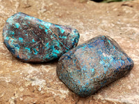 Polished Shattuckite Free Forms x 6 From Congo