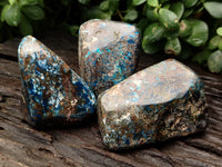 Polished Shattuckite Free Forms x 6 From Congo