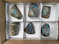 Polished Shattuckite Free Forms x 6 From Congo