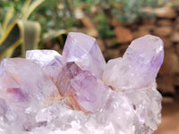 Natural Jacaranda Amethyst Quartz Clusters x 2 from Mumbwa, Zambia