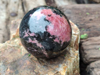 Polished Rhodonite Spheres x 4 From Ambindavato, Madagascar