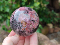 Polished Rhodonite Spheres x 4 From Ambindavato, Madagascar