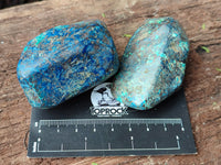 Polished Shattuckite Free Forms x 6 From Congo