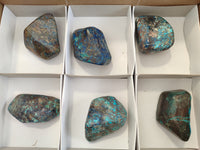 Polished Shattuckite Free Forms x 6 From Congo