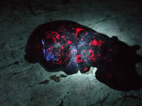 Hand Made Ruby Corundum In Chrome Verdite Hippo Carvings x 2 From Zimbabwe