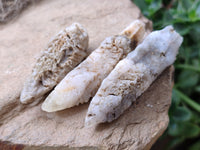 Natural Drusy Quartz Coated Calcite Pseudomorph Specimens x 35 From Lesotho