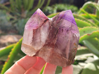 Polished Window Amethyst Quartz Crystals x 3 From Akansobe, Madagascar