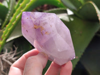 Polished Window Amethyst Quartz Crystals x 3 From Akansobe, Madagascar