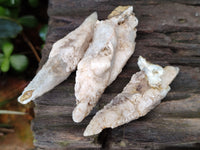 Natural Drusy Quartz Coated Calcite Pseudomorph Specimens x 26 From Lesotho