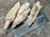 Natural Drusy Quartz Coated Calcite Pseudomorph Specimens x 26 From Lesotho