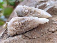 Natural Drusy Quartz Coated Calcite Pseudomorph Specimens x 26 From Lesotho