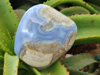 Polished Blue Lace Agate Geodes x 3 From Malawi