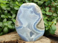 Polished Blue Lace Agate Geodes x 3 From Malawi